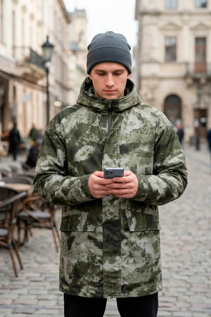 Парка BRIAR в светлом камуфляже